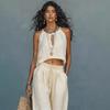 Womens 2-Piece Sleeveless Tank Top Wide-Leg Pants Casual Set Streetwear Outfit