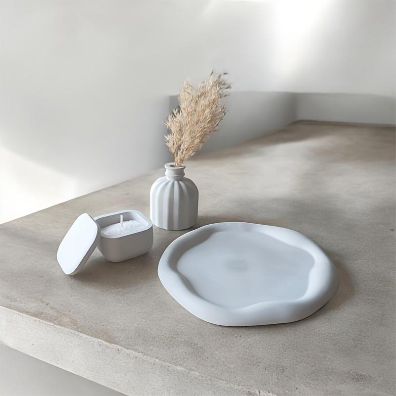 3pcs Silicone Storage Molds for DIY Epoxy Resin Handmade Plaster Concrete Cement Crafts Candle Holder Molds Home Decor