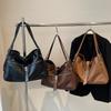 Chic Retro Large Tote Bag For Women In Black Brown Or Coffee Stylish Versatile Design For Fall And Winter