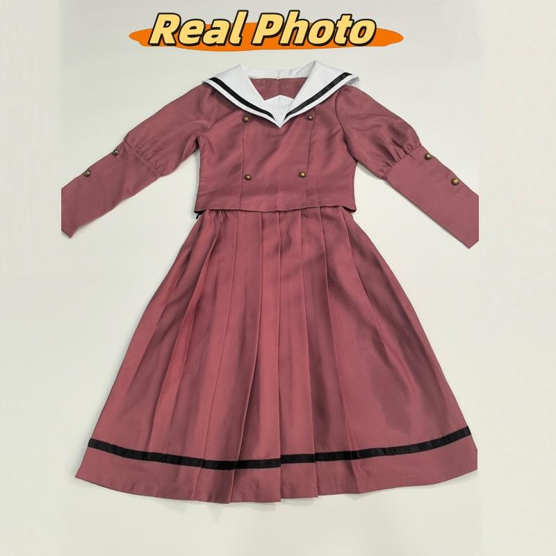 Anime The Fragrant Flower Blooms with Dignity Kaoruko Waguri Cosplay Costume Red JK Skirt School Uniform for Women Girls Costume
