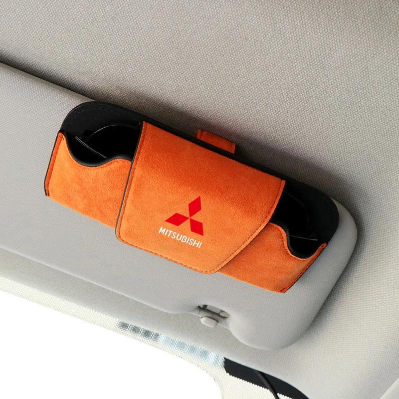 Car Glasses Box Sun Visor Eyeglass Case Car Interior Accessories for Mitsubishi Lancer Outlander ASX Pajero L200 Triton