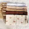 Thick 4 Layer Face Towel Soft Absorbent Baby Square Towel Comfortable Washcloths for Newborns 3pcs Set 25x25cm