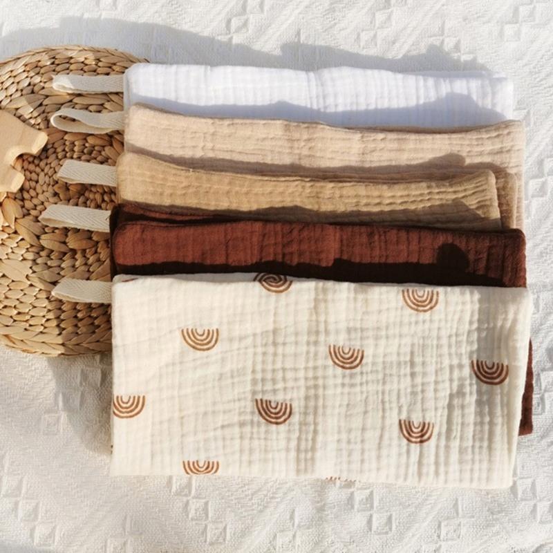 Thick 4 Layer Face Towel Soft Absorbent Baby Square Towel Comfortable Washcloths for Newborns 3pcs Set 25x25cm