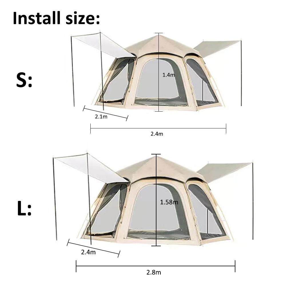 Outdoor SunProof RainProof Quick-Opening Tent Lightweight Waterproof Foldable Tent Full-Automatic Camping Picnic Sunshade Tent