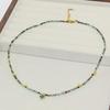 Retro African Stone Beaded Necklace with Star Pendant for Women
