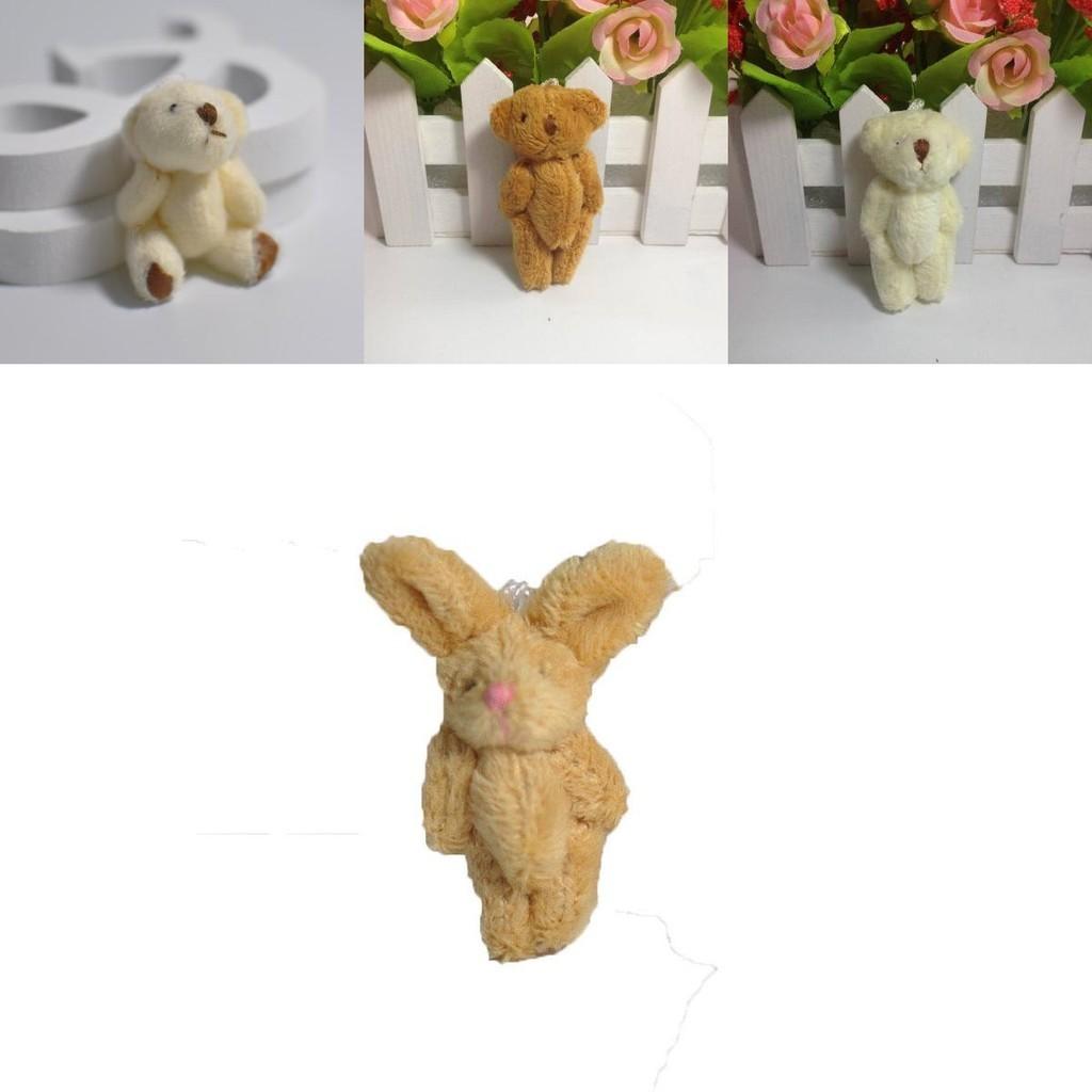 Adorable Mini Cute Plush Toy Tiny Rabbit Bear Doll With Soft And Cozy Feel