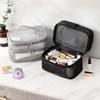 Double Layer Large Capacity Korean Storage Bag Toiletry Bag Zipper Makeup Bag Women Cosmetic Bag