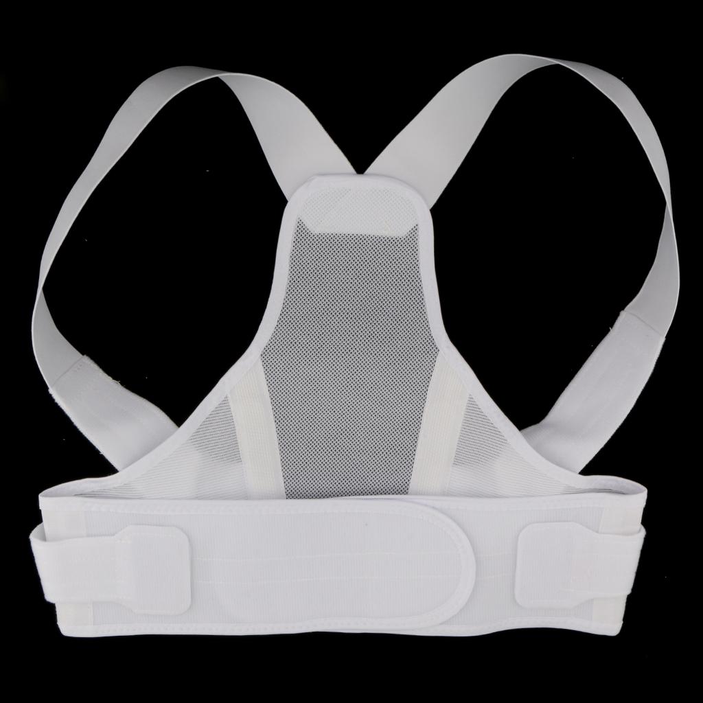 Adult Adjustable Back Shoulder Posture Belt Brace Humpback Support L