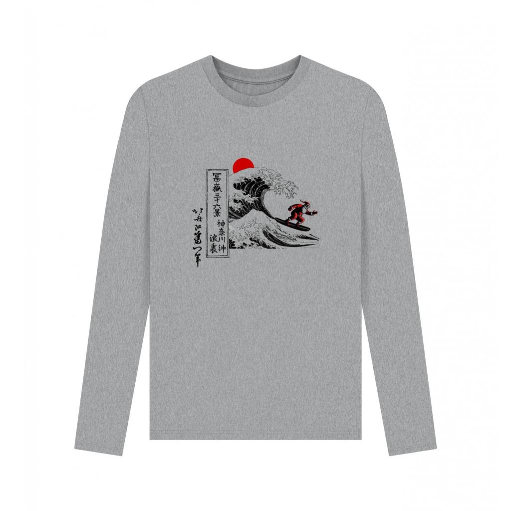 Apoh Unisex Adult Santa Great Wave Hokusai T-Shirt