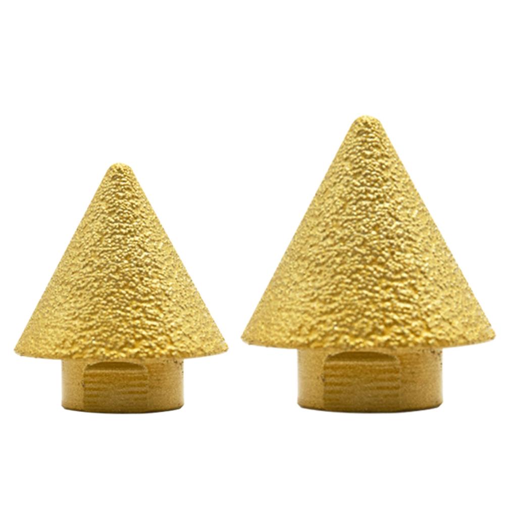 Broca Biseladora Chaflanadora 38/50mm Cónicos Rueda de Diamante para Pulir Piedra Acabado de Bordes Compatibilidad Universal
