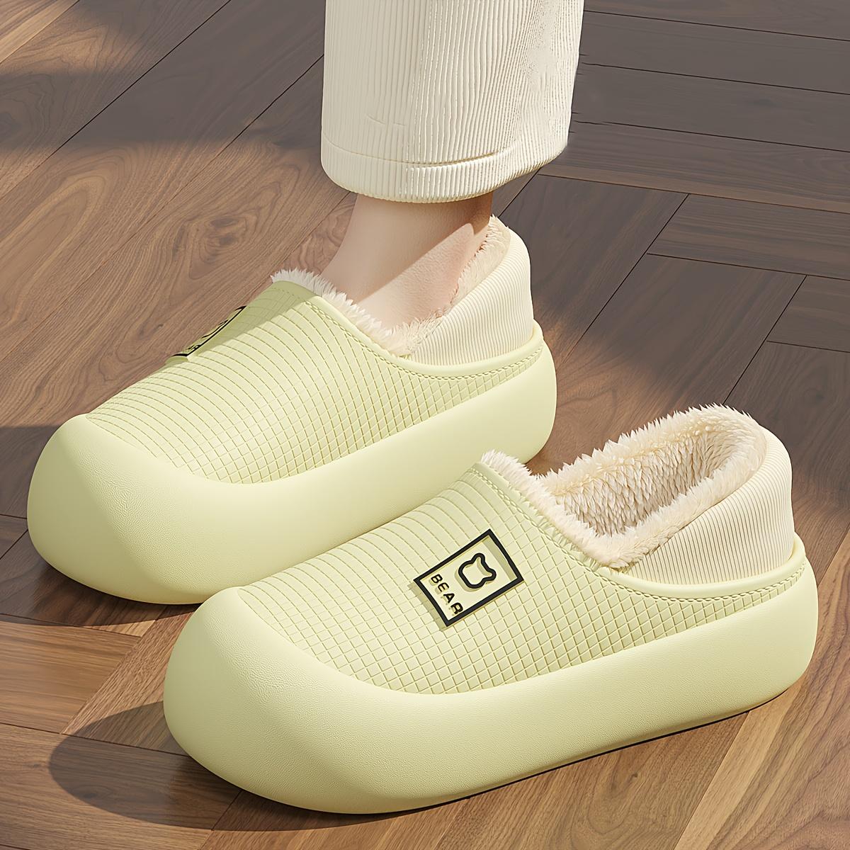 

Women S Slip-On Slippers - Soft EVA Sole & Warm Fleece-Lined Indoor House Shoes, Non-Slip Cushioned Sole for Home, Office, Spa - Easy Slip-On Design 40-41 зелений