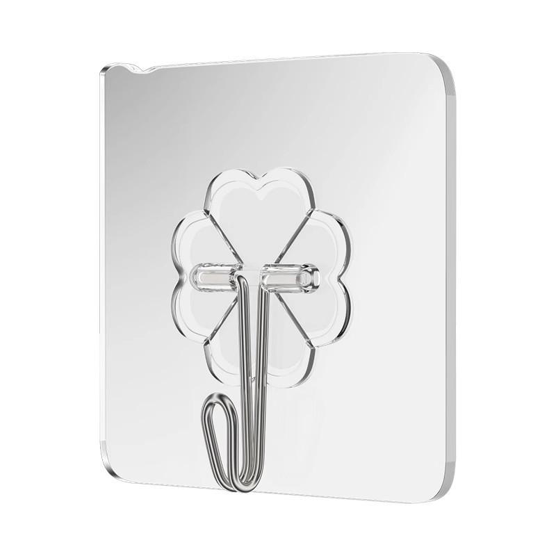 

Traceless Strong Adhesive Transparent Wall Hook for Kitchen & Door.
