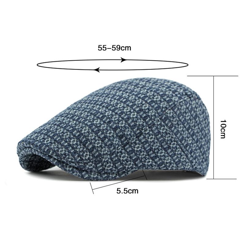 Spring Autumn Beret Men Peaked Cap Women Denim Retro Beret Forward Cap Gatsby Painters Hats
