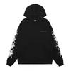 Unisex Oversized Hooded Sweatshirt With Foil Print Streetwear Casual Pullover Men Women Winter