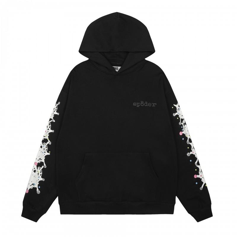 Unisex Oversized Hooded Sweatshirt With Foil Print Streetwear Casual Pullover Men Women Winter
