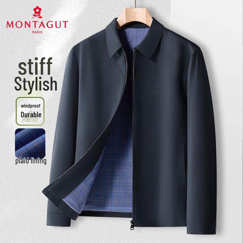 MONTAGUT Men s Structured Business Casual Windproof Jacket 2XL