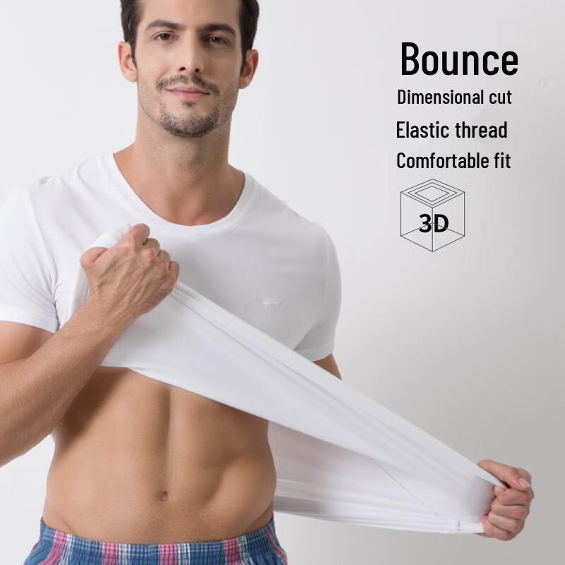 Qipilong Men's Classic V-Neck Cotton T-Shirt