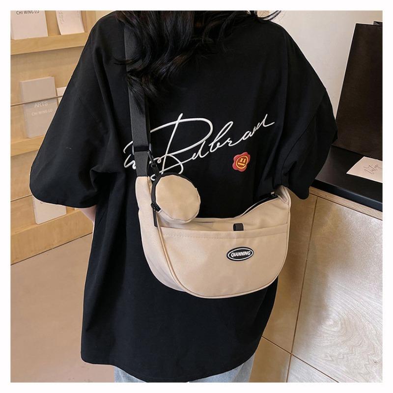 Stylish Minimalist Dumpling Bag Spacious Korean Women Shoulder Crossbody Bag Versatile Everyday Shopping Tote