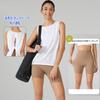 Yodilala Yoga Tank Loose Fit Cooling Long Sleeve Crew Solid Short Loose Size UV Green XL Women's Wear, Back-Beautifying Top, Top, Shirt, T-Shirt,