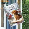 1pcs Winter Christmas, Dachshunds and Open Trees, Cardinal, Pine Branches, Red Berries (2) - FlagDouble-sided Garden Flag Courtyard Decoration, Outdoo