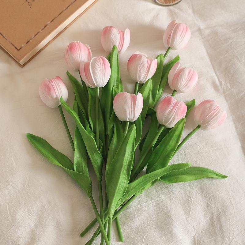 5/10Pcs Tulip Artificial Flowers Bouquet 33cm Fake Flowers for Home Room Decor Garden Wedding Decoration Vase Flower Arrangement