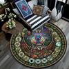 Beetle Forest Symbols Round Area Rug Under Office Chairs Bedroom Living Room Home Decor