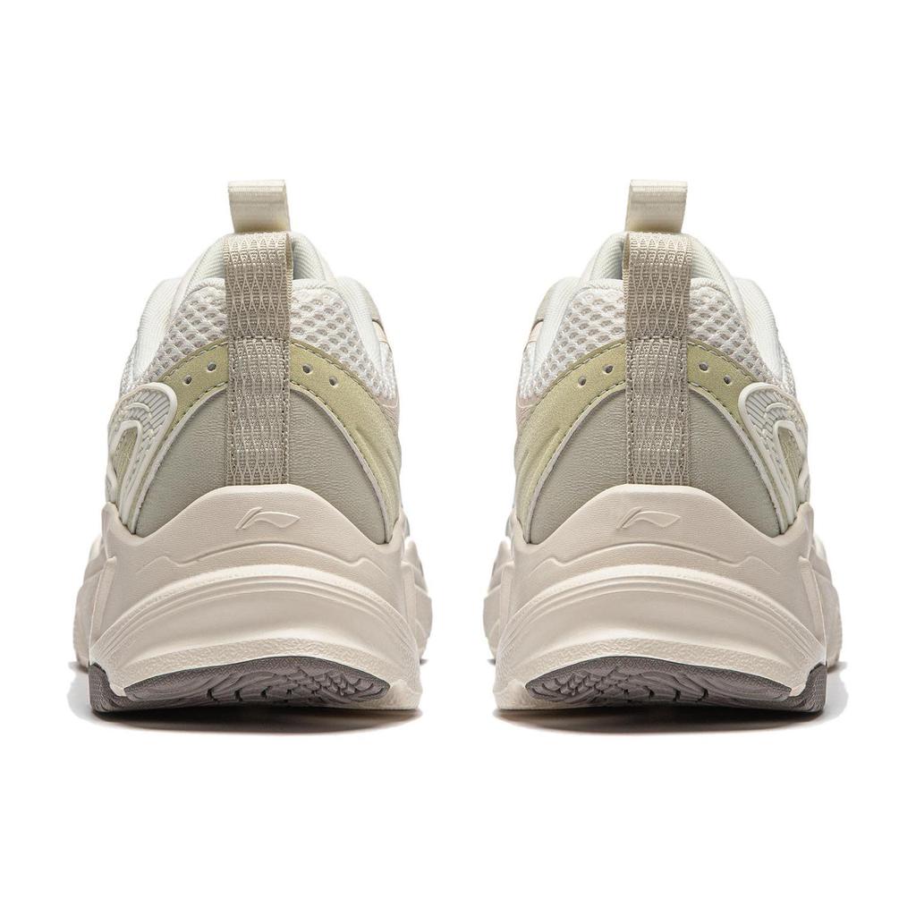 Li Ning Meteor Cushioning Slip Resistant Abrasion Resistant Support Low top Casual Shoes Women's White Green AGCU122-2