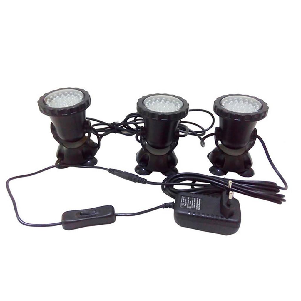LED-Aquarium-Lichtset mit verstellbaren Köpfen und Netzteil für die Aquarienbeleuchtung Mehrfachmodus Automatischer Farbwechsel Wasser-Aquarium-Lampe