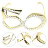 1 Pair of Birthday Glasses 50 Years Old Glasses with Rhinestones Funny Plastic Costume Photo Booth Prop