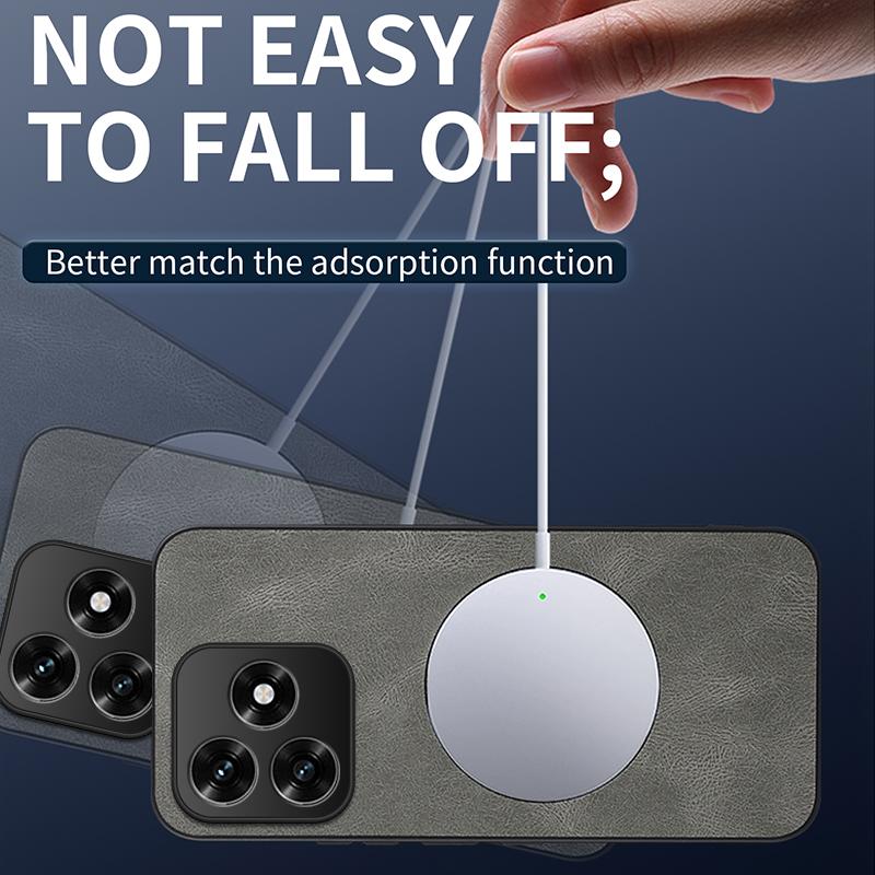 For Honor X5C+ Case for Magsafe Luxury Sheep Skin Pu Leather Magnetic Matte Cover for Honor X5 C X5Cplus Anti-drop Bumper