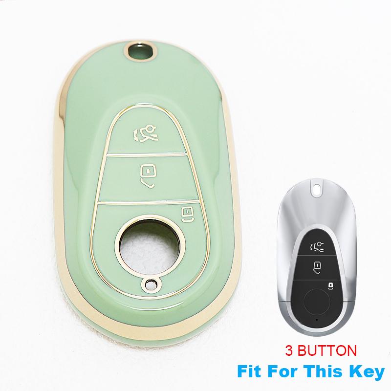 Smart Remote Car Key Case Cover Fob Bag For Mercedes Benz Eqs Eqe Class W206 W214 W223 C236 C E S Cle Glc Keyless Protector