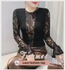 Women's 2024 Winter Lace-Stitched Flared Sleeve Long Sleeve Top