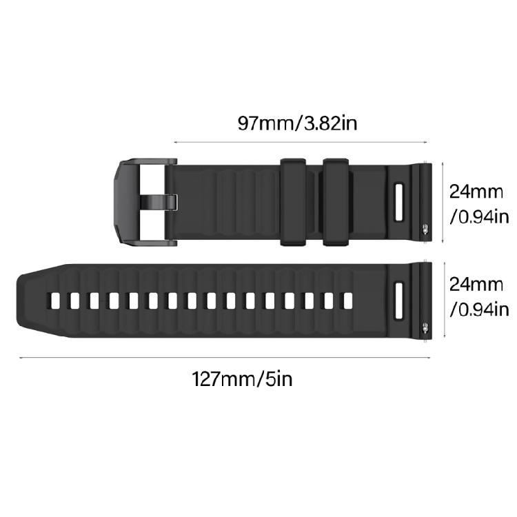 Lightweight Silicone Wristband Sweat Resistant Silicone Accessory 24mm Stylish Upgrades Suitable for  Smartphones 