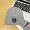 Embroidered butterfly knitted hat women's warm cold hat big head circumference ear protection pullover hat versatile bag head wool hat