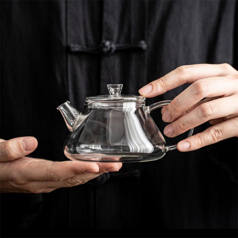 Small Capacity 200ML Heat Resistant Mini Glass Teapot With Filter Brewing Flower Tea Kettle Household Kung Fu Tea Pot Teaware