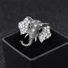 Animal Brooch, Fashion Alloy Diamond Elephant Head Collar Brooch Pin Badge