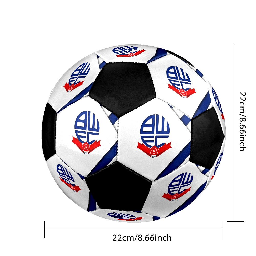 Bolton Wanderers F.C Soccer Ball Colorful All Ages Machine Stitched PVC Competition Ready Durable High-Bounce.SIZE5