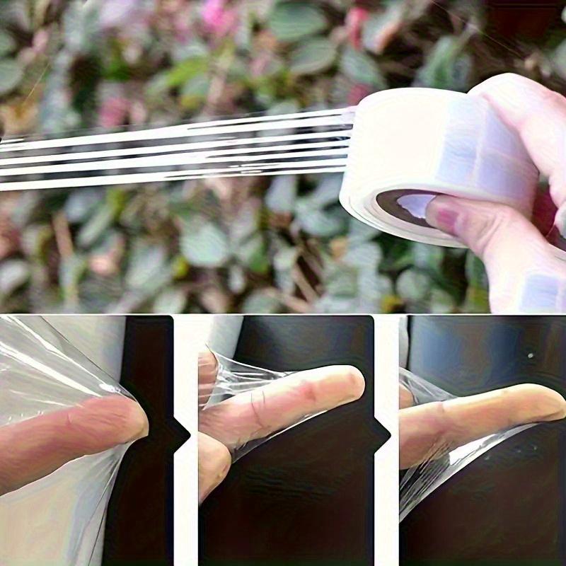 1 Rolle Selbstklebendes Pflanzenband für Baumveredelung, Verzweigung und Gartenstütze - Stark Nicht-Klebend, Flexibles Dehnbares Weißes Band