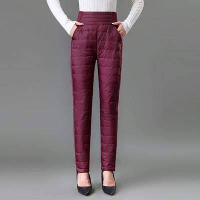 Bílé kachní péřové kalhoty Dámské Klasické Teplé Černé Strečové Skinny Bavlněné Pantalon Mujer Office Větruodolné kalhoty s vysokým pasem do sněhu