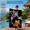 Tom Adventure Beach Towel, Super Soft Microfiber, Perfect Gift for Her/Him, Birthday, for Pool, Beach, Travel, Decor Beach Party