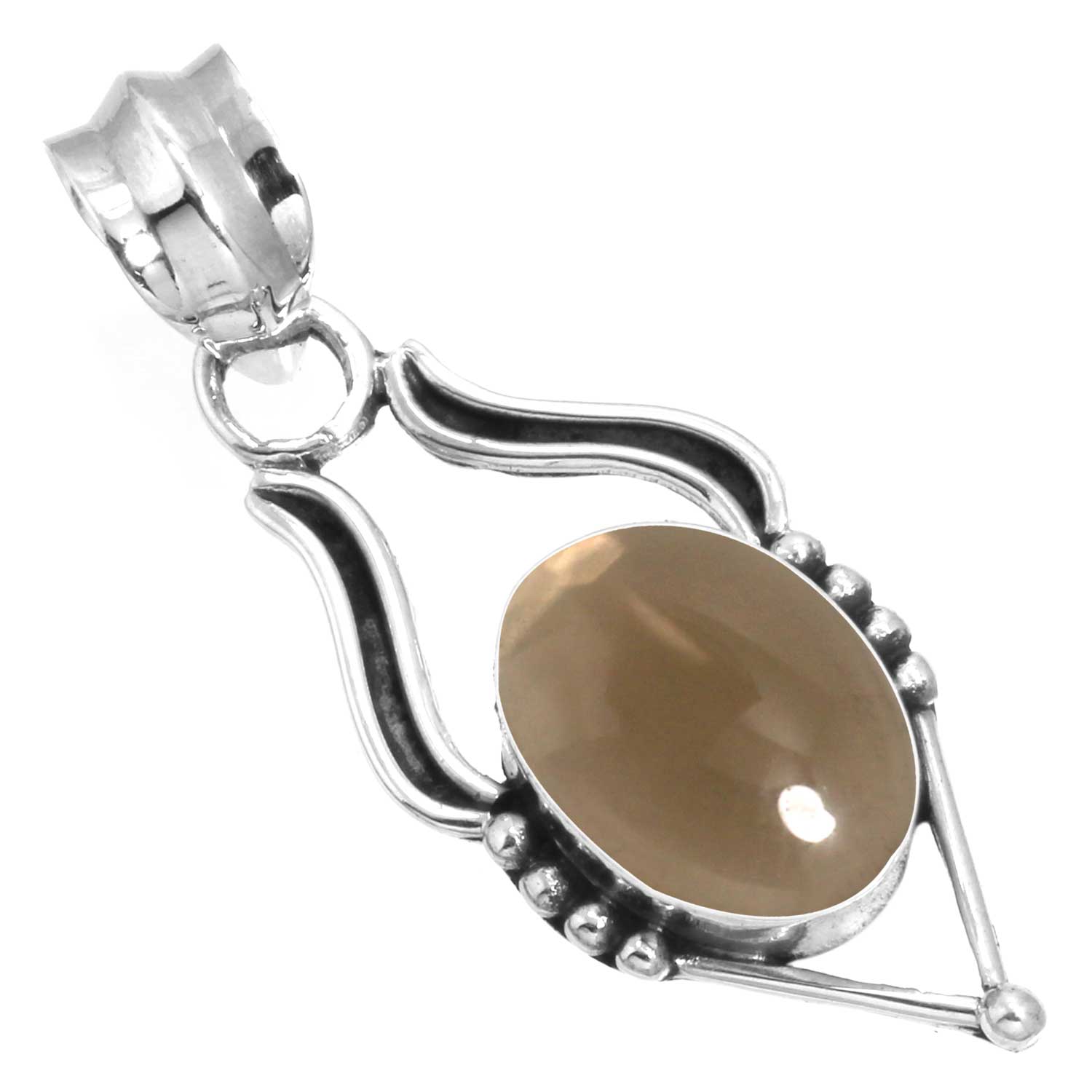 

925 Sterling Silver Pendant Women Gemstone Handmade Jewelry Mothers Day Gift Malachite Moonstone Rose Quartz Red Stone Smoky Topaz Tiger Eye Fashion дымчатый топаз