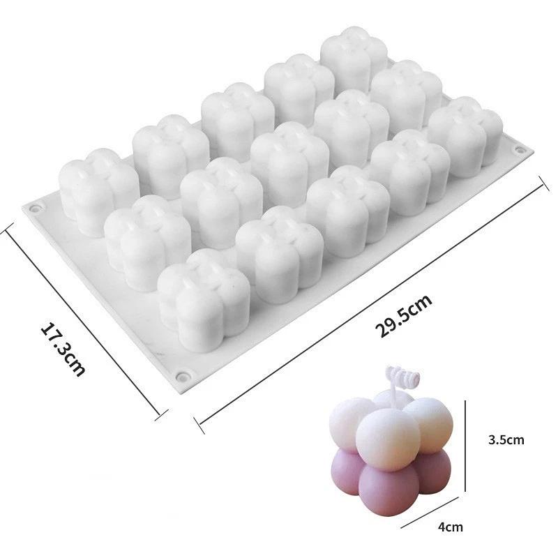 

6/15 полостей Мини 3D Куб Форма для выпечки мусса Формы для десертов DIY Силиконовая форма для мыла ручной работы