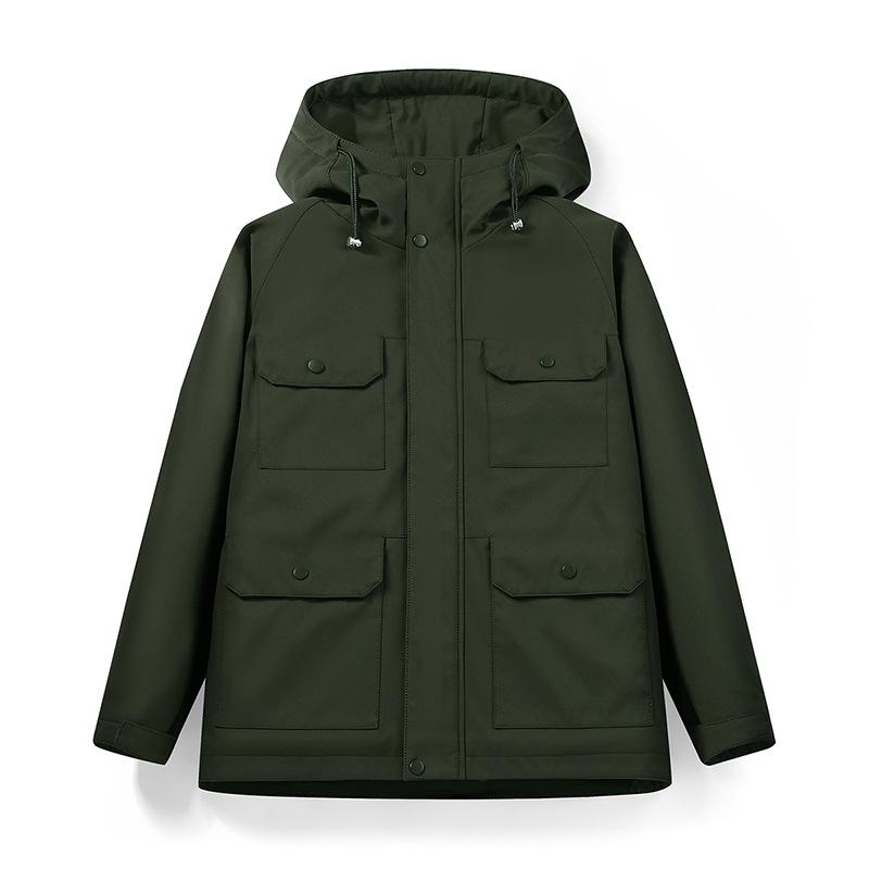 Осень и зима новый повседневный утолщенный тренчкот модная молодежная куртка мужская — фото 7