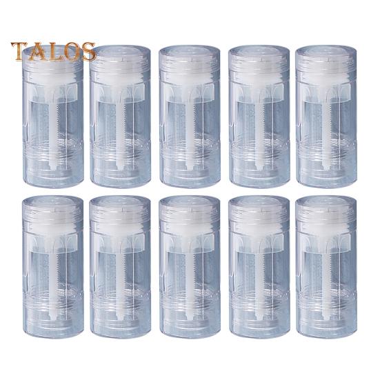 10 stk 15/30/50G Tom Deodorantbeholder DIY Solkrem Påfyllbar Flaske Gjenbrukbar Skru-opp Bunn Fyllestift Plast Kosmetisk Leppepomadetube
