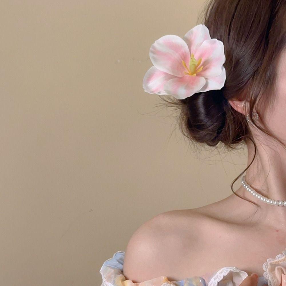 Vacation Style Headwear Flower Hair Clip Cloth Bohemian Style Hair Clip Sweet Flower Hairpin  Girl