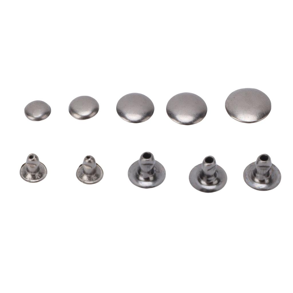 500 Sets Leather Rivets 6mm 7mm 8mm 9mm 10mm Rivet Cap and 8x6mm Studs for Crafts Clothing Fabric Shoe Bag Decoration