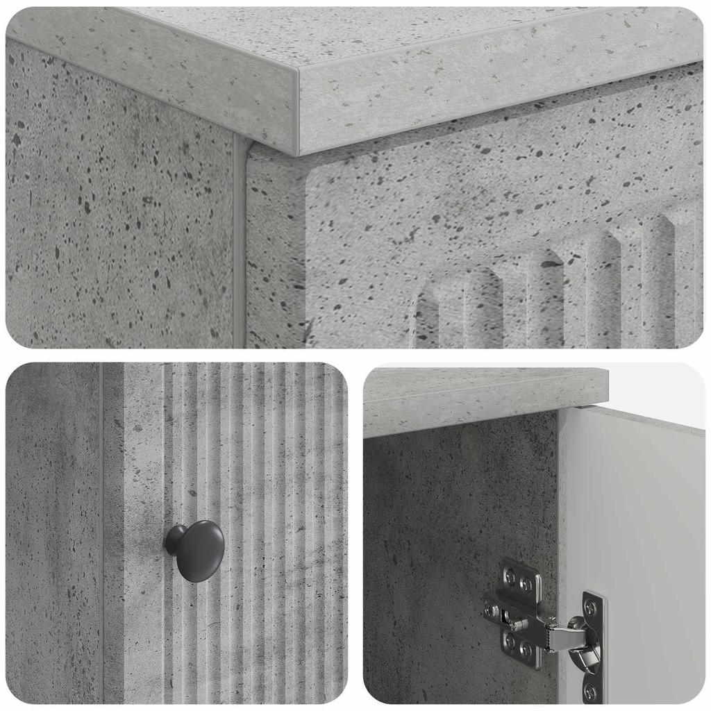 Desk Concrete Grey Particleboard 142.5 x 50 x 75 cm