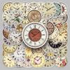 50PCS Vintage Clock Stickers: Retro Clock Designs for Planners, Phone Cases, Suitcases, Water Bottles - Waterproof Decoration