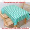 Handun Commercial Disposable Green Checkered Tablecloth