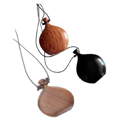 Collier pendentif en bois style chinois traditionnel avec nœud coulissant Collier flasque unique Convient pour un ajustement réglable